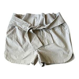 NWT Kate Spade Saturday Paper Bag Belted Shorts high rise mushroom size Medium